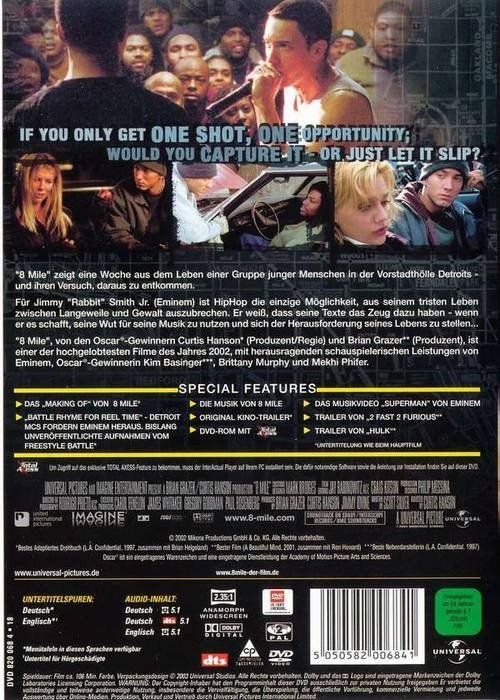 Tutti i DVDs: 8 Mile – Nuovo (secondo la descrizione) da Volketswil venduto da Fraese1 1