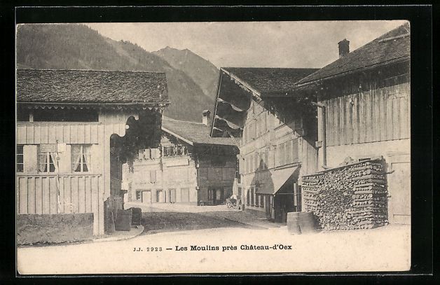 Cartoline postali: AK Chateau d'Oex, Les Moulins – Usato da Berlin venduto da bartko-reher