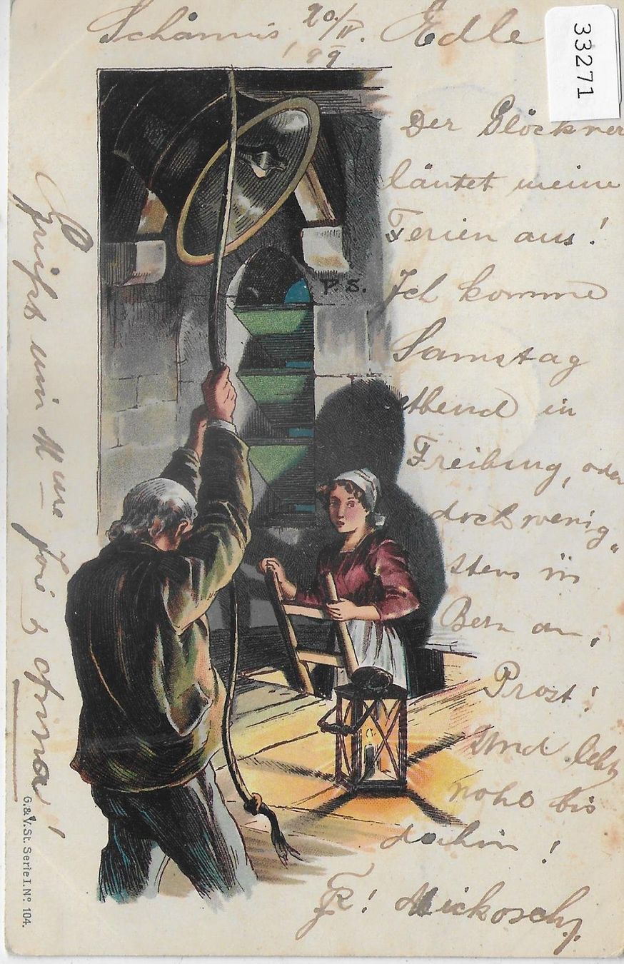 Cartoline postali: Der Glöckner von Schannis - Litho – Usato da Ettingen venduto da Kartenplanet