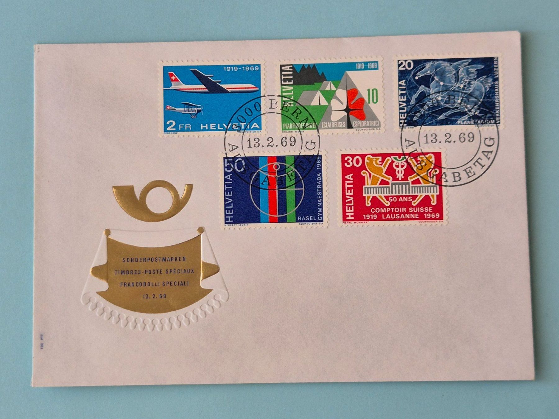 Tutti i francobolli: Ersttagsbrief Sonderpostmarken 13.2.69 – Usato da Seewen SZ venduto da SuperpumaDisplayTeam