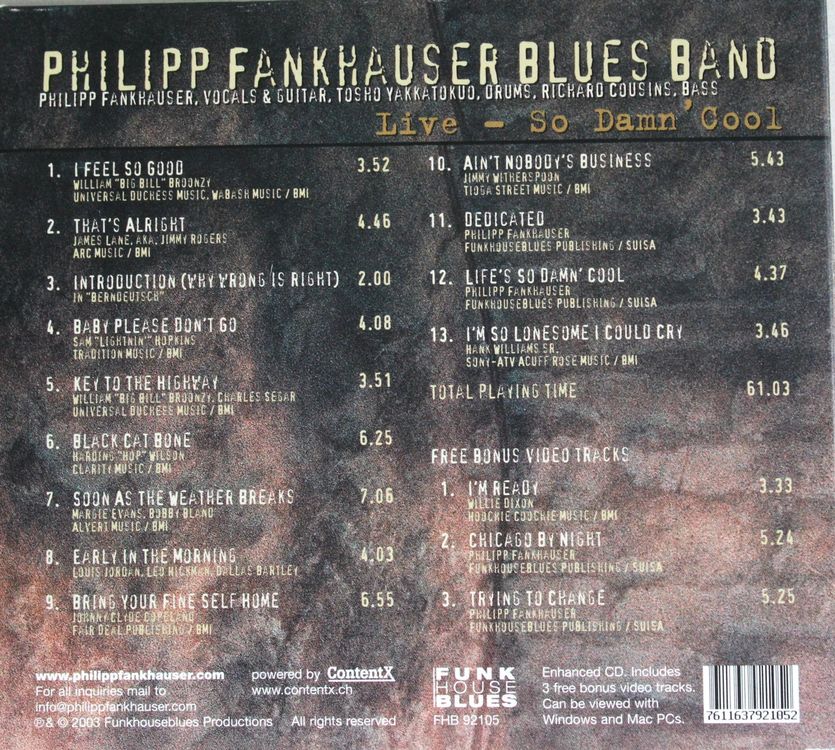 Philipp Fankhauser Blues Band / Live - So damn cool 2