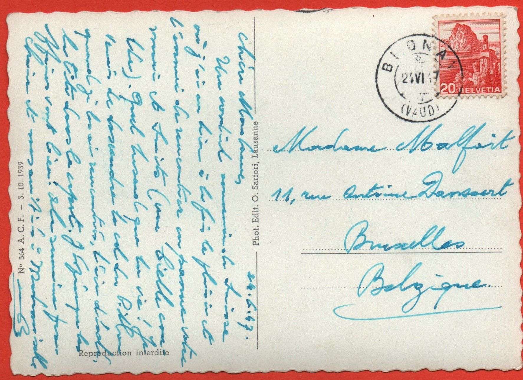 Cartoline postali: MONTREUX GLION CAUX – Usato da Jona venduto da philajona 1