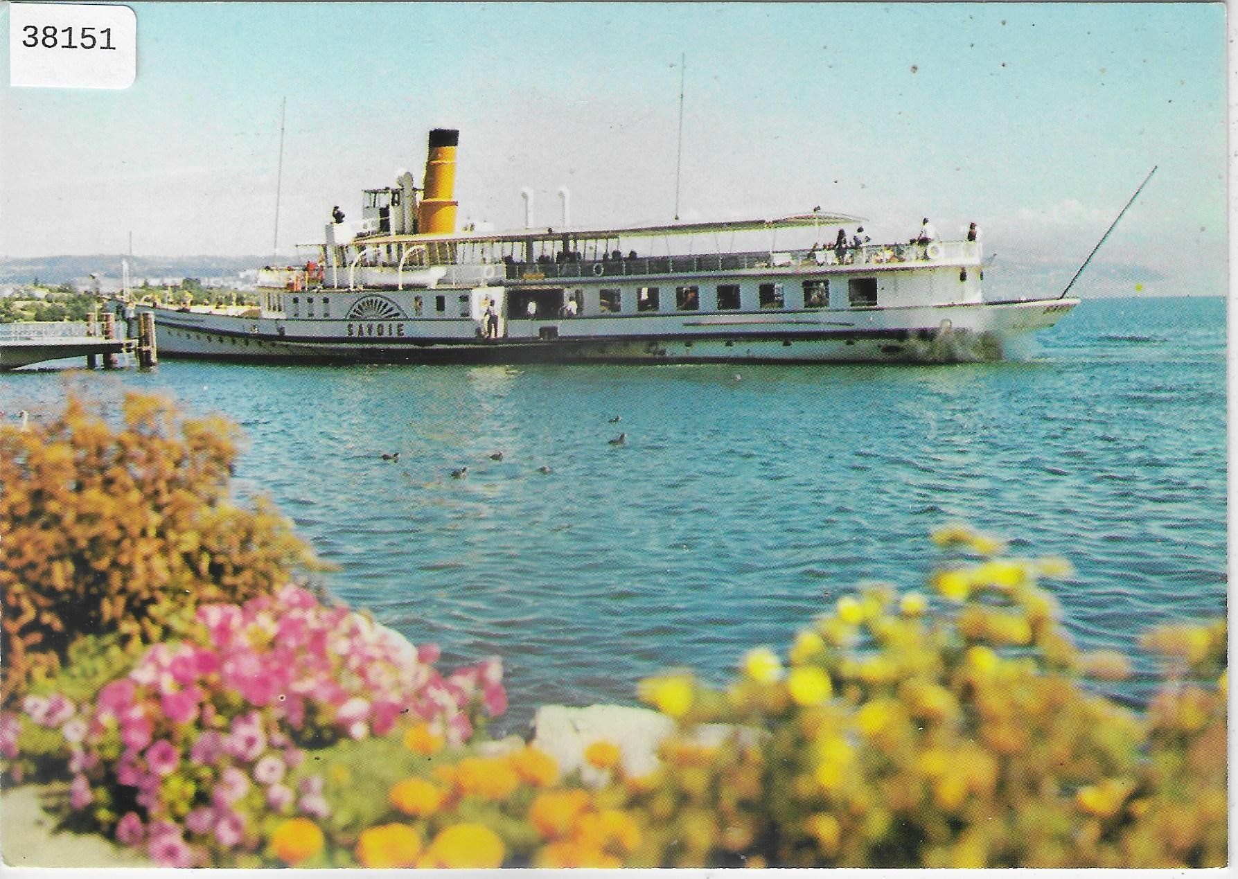 Ansichtskarten: Lac Leman - Bateau-salon "Savoie" Dampfschiff – Gebraucht aus Ettingen von Kartenplanet