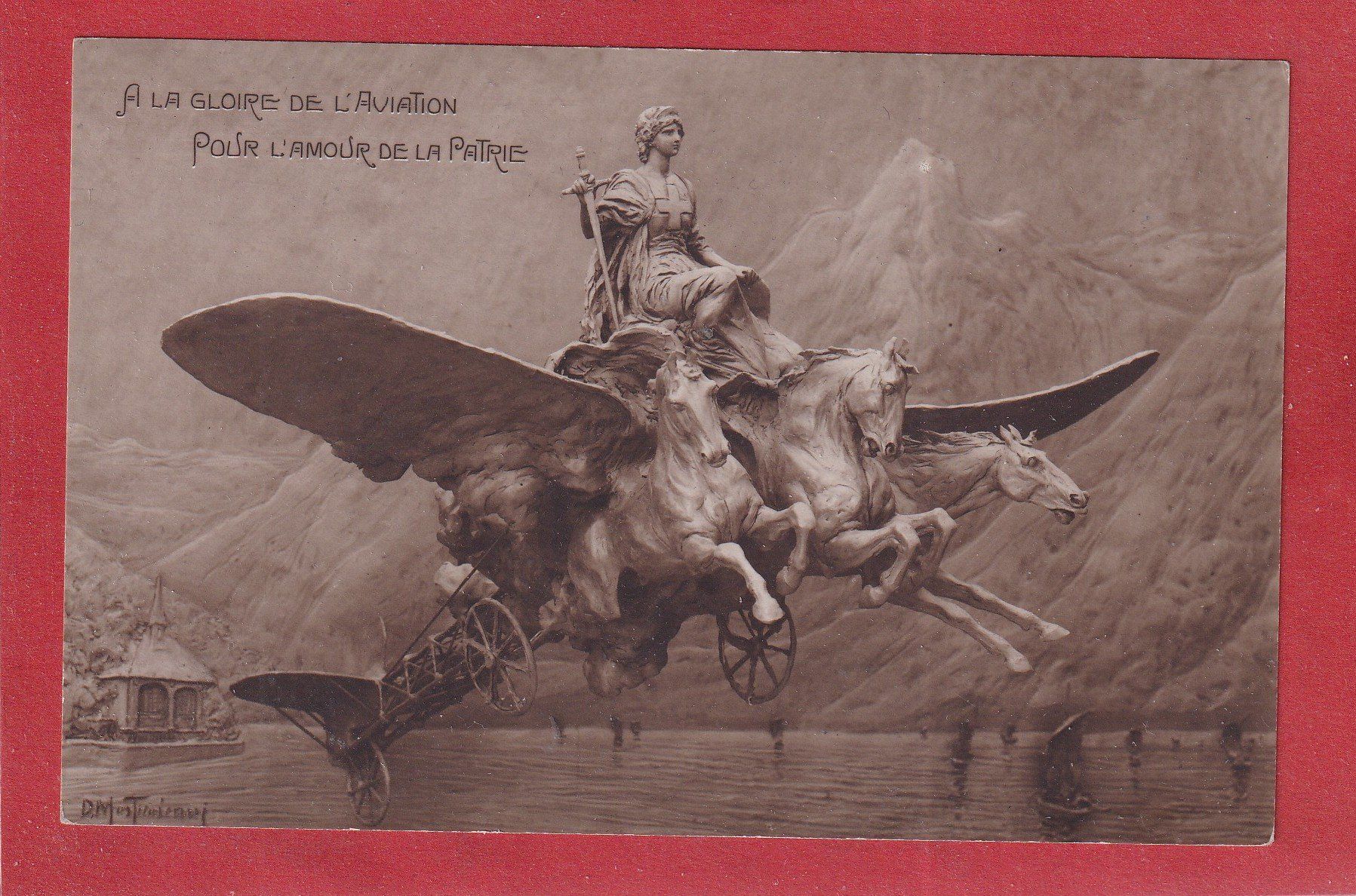 Cartoline postali: A la gloire de l'aviation - Comitté cantonal NE – Usato da Orvin venduto da Pyaeschli