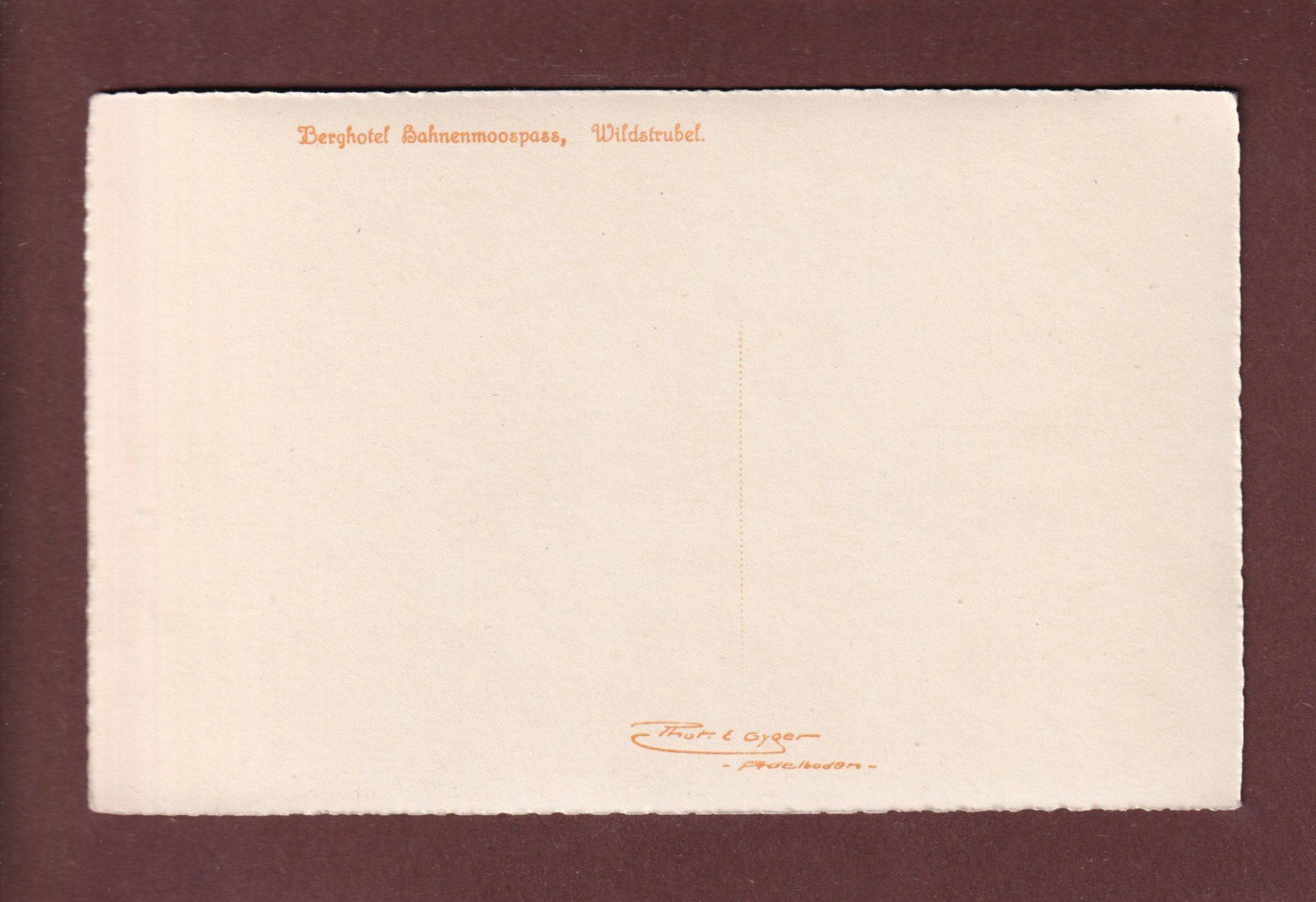 Cartoline postali: Berghotel HAHNENMOSSPASS - Wildstrubel - E. Gyger – Usato da Pully venduto da nicecards-shop 1
