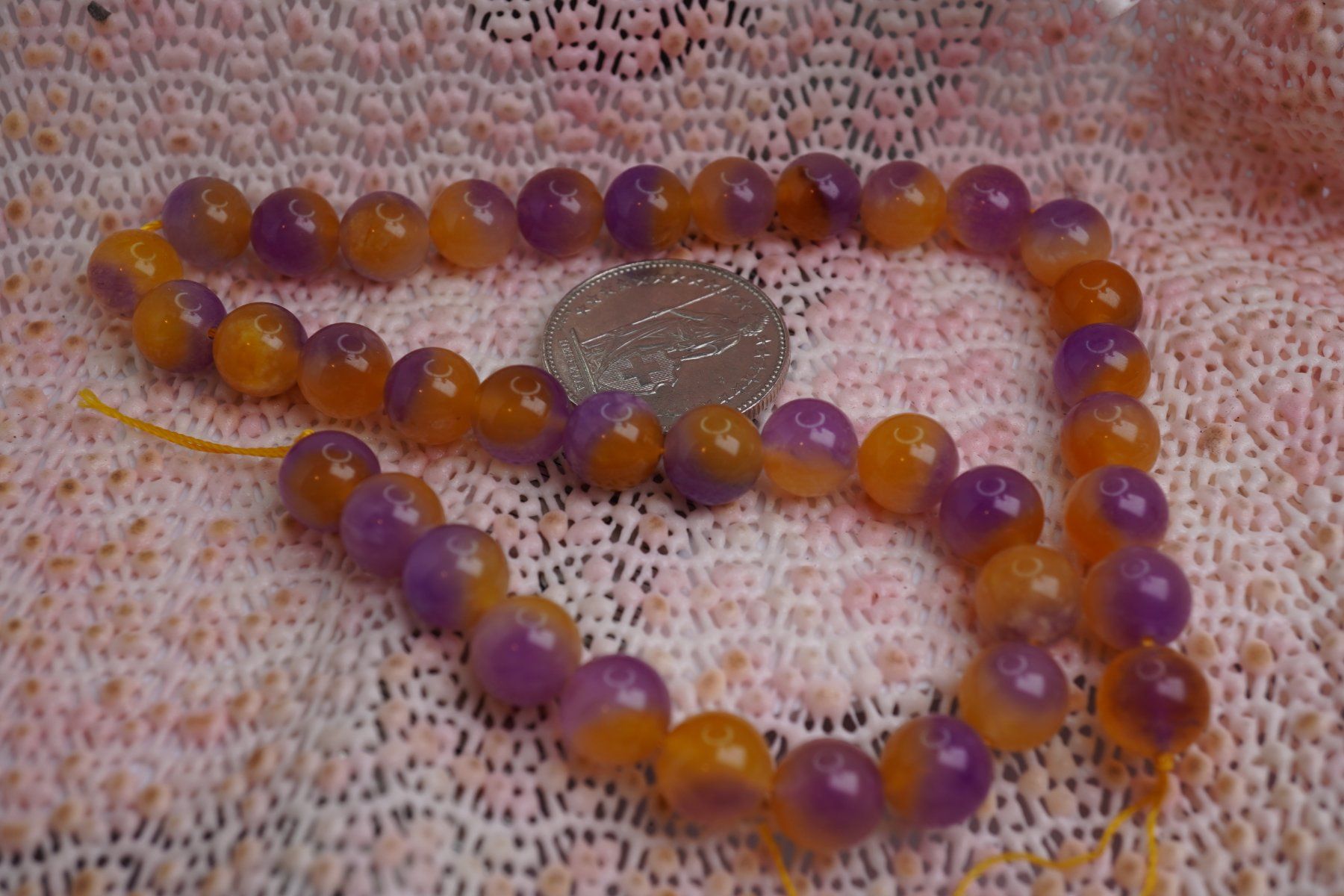 Catenine: Kugel Strang   10mm  Mandarin Amethyst    Gebrannt – Nuovo e nell'imballaggio originale da Eschenbach venduto da Fengg 7