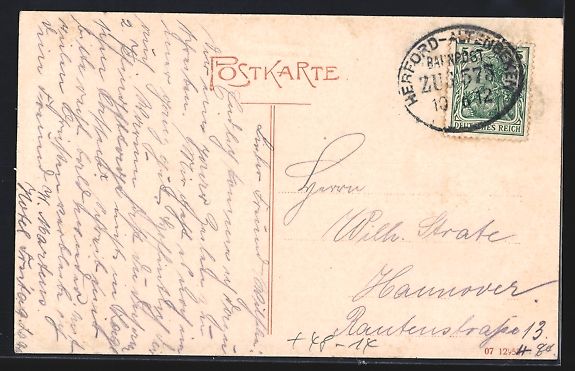 Cartoline postali: Lage / Lippe, Wettersäule an der Bergst – Usato da Berlin venduto da bartko-reher 1
