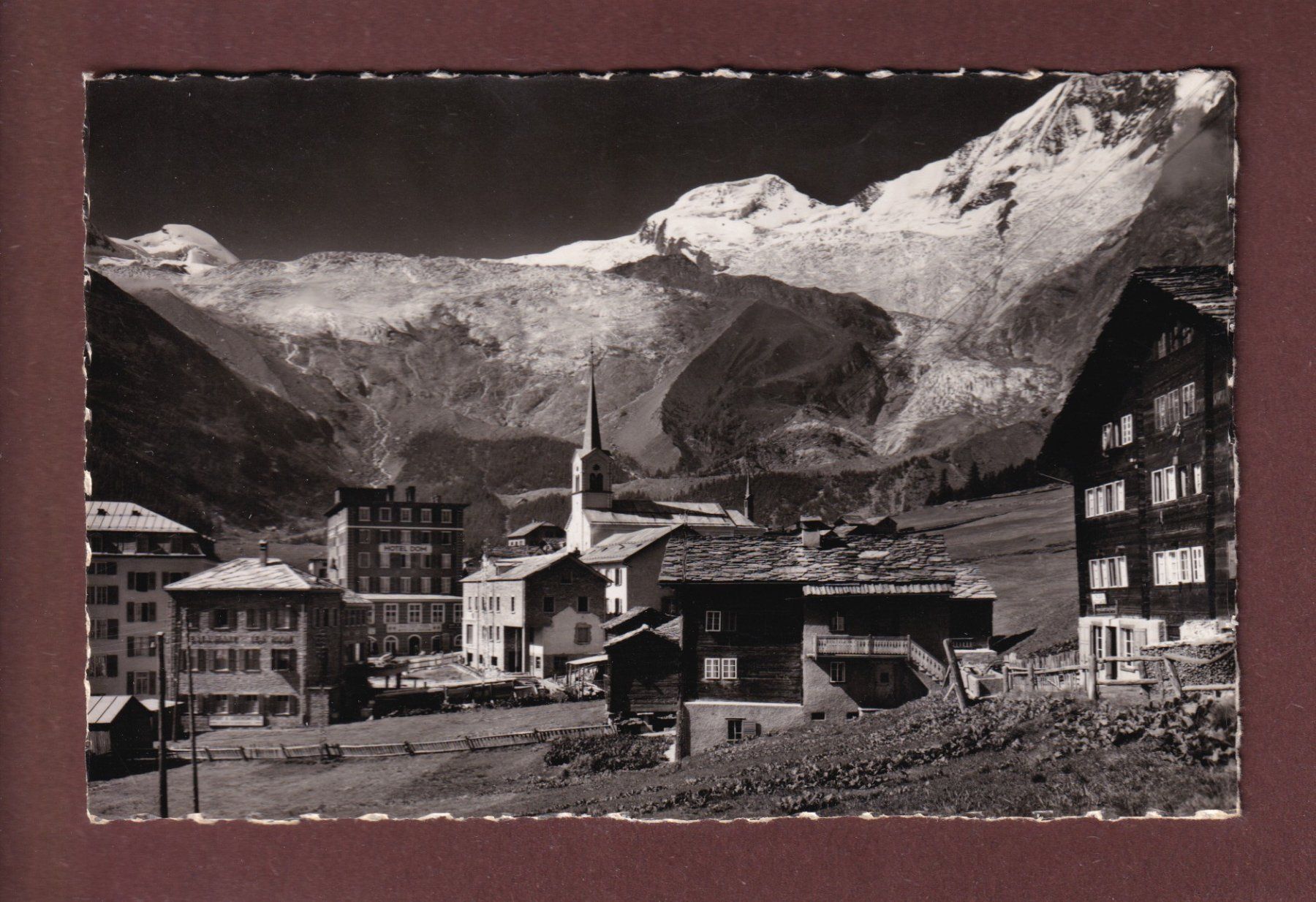 Cartes postales: SAAS-FEE - Teilansicht - 1952 – D'occasion à Pully par nicecards-shop