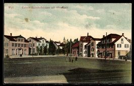 AK Wyl, Untere Bahnhofstrasse mit Oberstadt