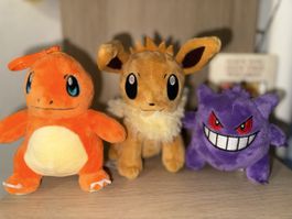 Lot de 3 peluches Pokémon originales - Excellent état!