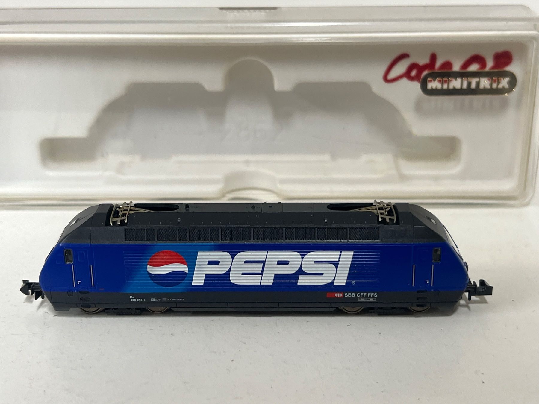 Trix Modellini di ferrovie: Minitrix SBB PEPSI DESIGN DIGITAL SPUR N – Nuovo e nell'imballaggio originale da Neuenhof venduto da ludovicco 1