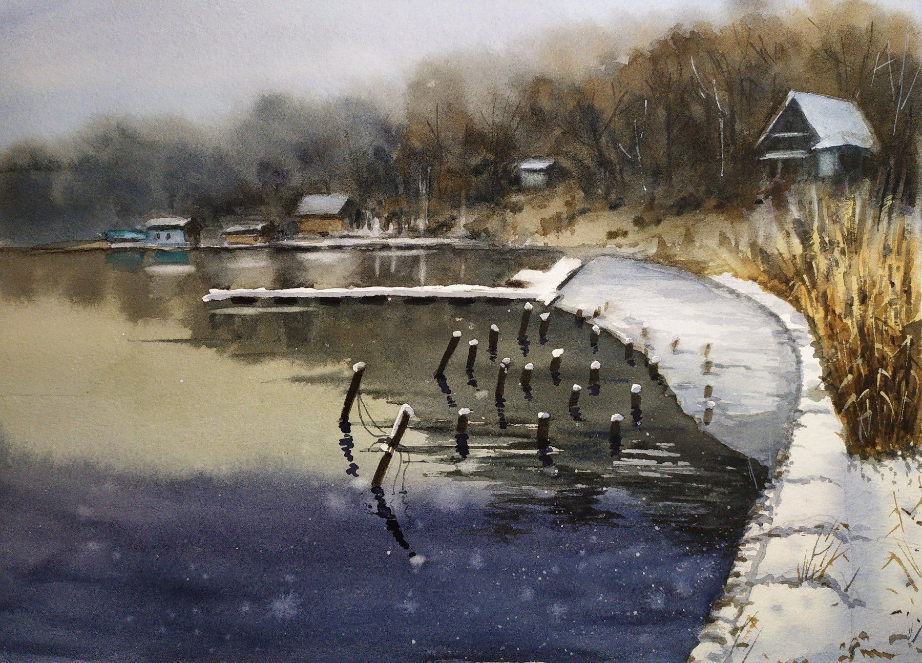 Tableaux: Winter am See – Neuf (Voir description) à Inwil par mm70