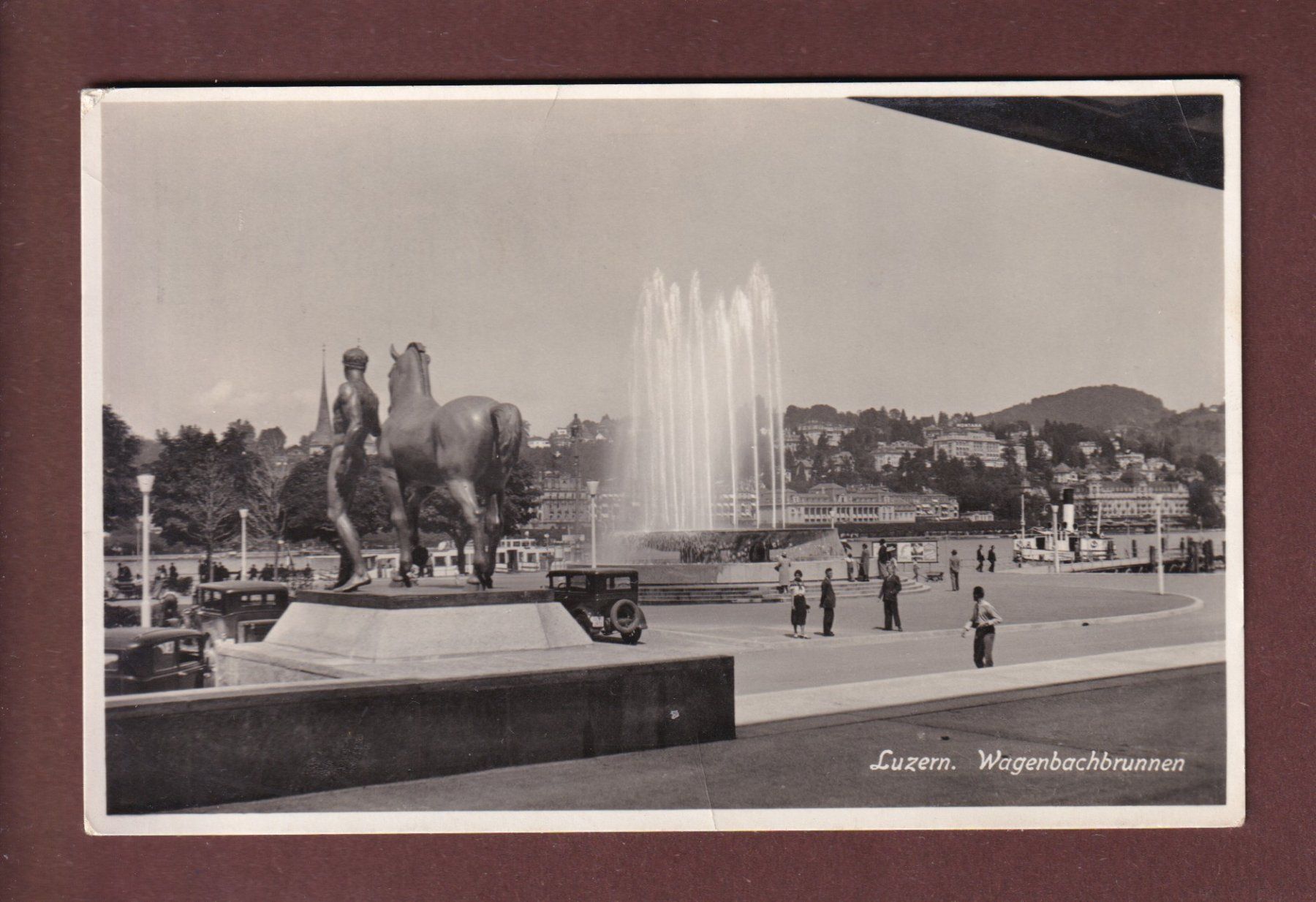 Cartoline postali: LUZERN - Wagenbachbrunnen - 1935 – Usato da Pully venduto da nicecards-shop