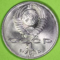 1987 / RUSSLAND CCCP / 1 RUBEL GEDENKMÜNZE / ZIOLKOWSKI