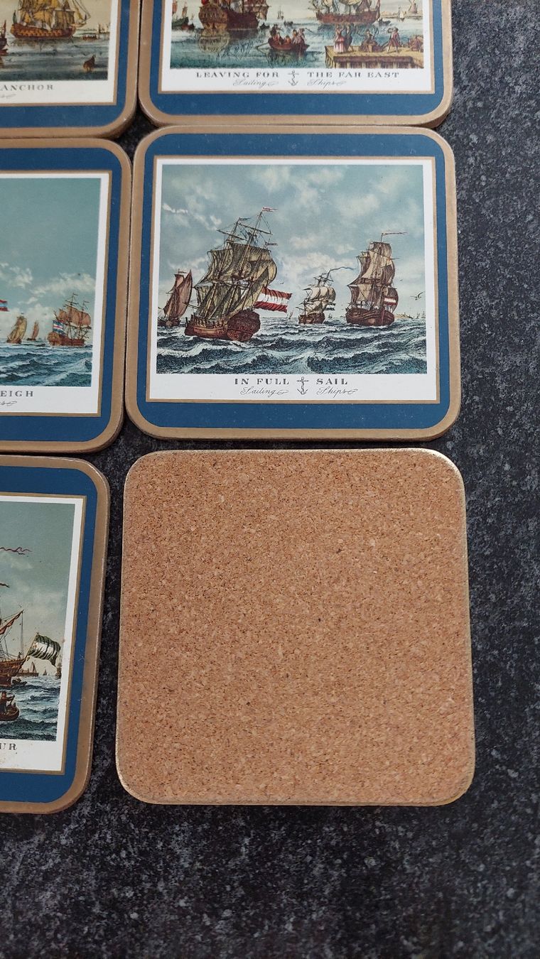Sottobicchieri: Pimpernel Sechs Untersetzer traditionell Schiffe gut – Usato da Konolfingen venduto da lanomi 3