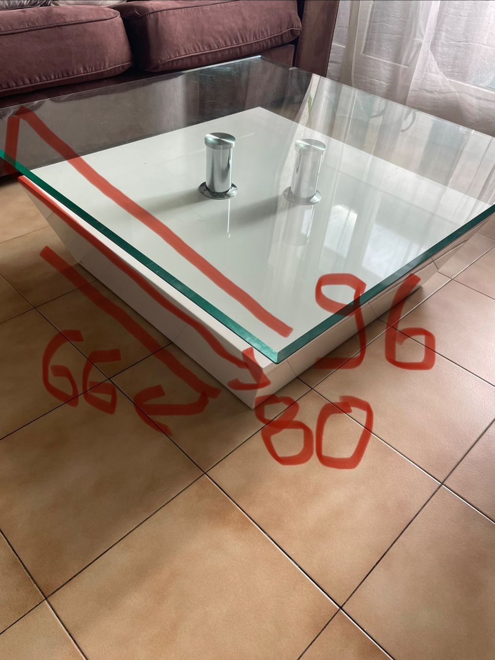 Tables: Table basse en verre – D'occasion à St-Imier par dos_8k5r 2