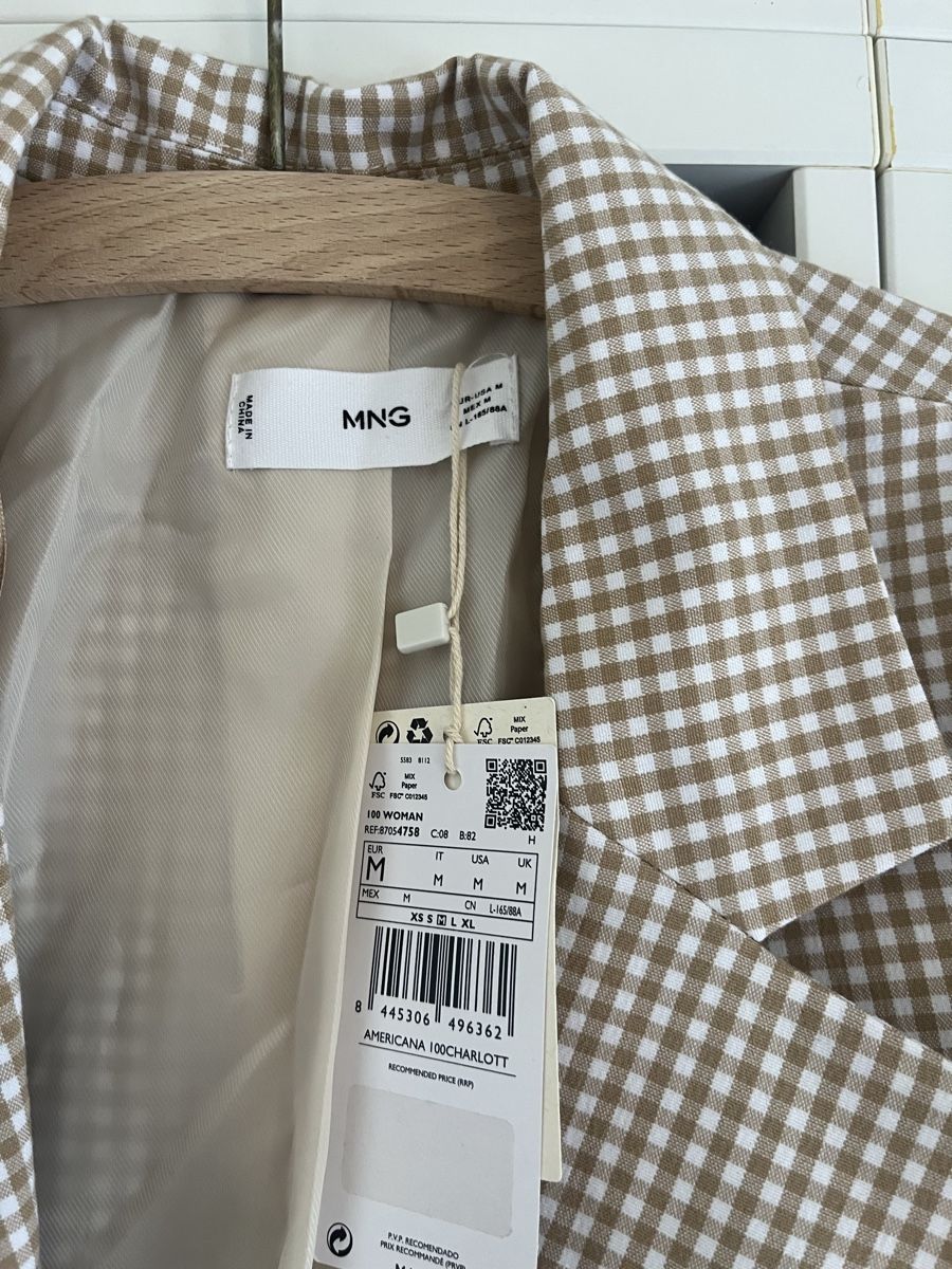Mango Vestes: Giacca MANGO quadri beige tg. M nuova – Neuf avec emballage d'origine à moosseedorf par andrina.salis 1