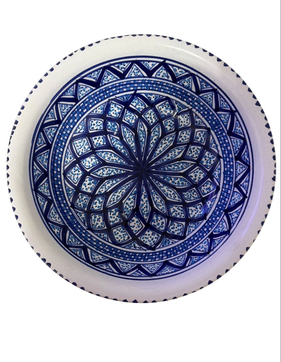 Piatti: Keramikteller blau weiss handgemalt Durchmesser 24cm ungebra – Nuovo e nell'imballaggio originale da Langenthal venduto da Ayla2024