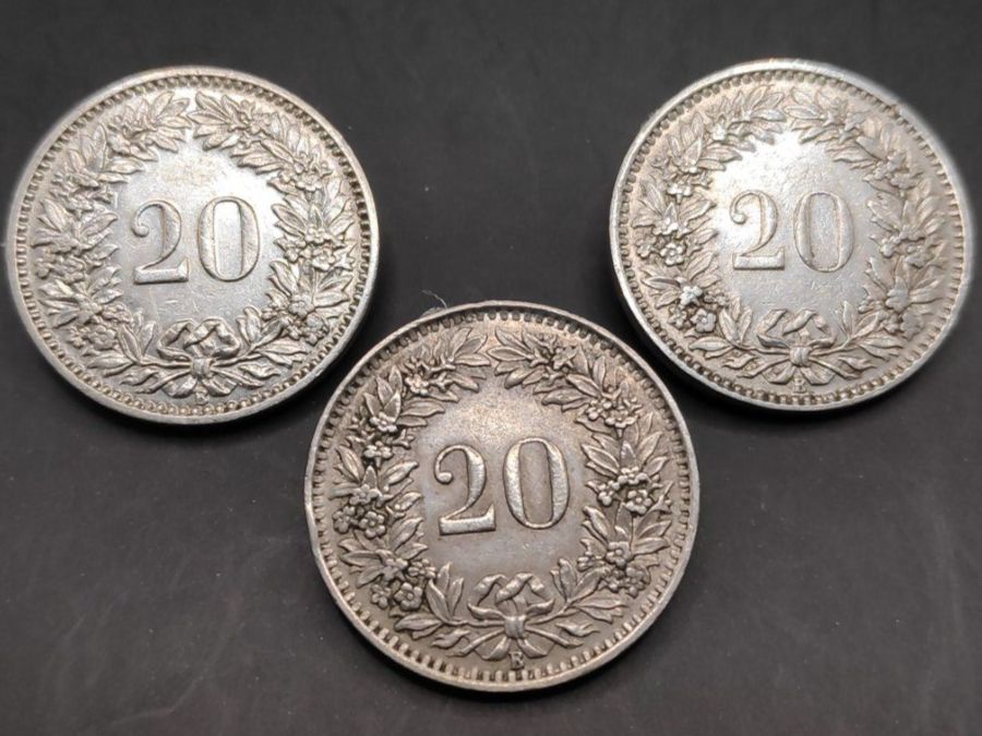 Tutti le monete: 1913 / 1920 / 1939 - 20 Rp. – Usato da Sirnach venduto da Trekk64
