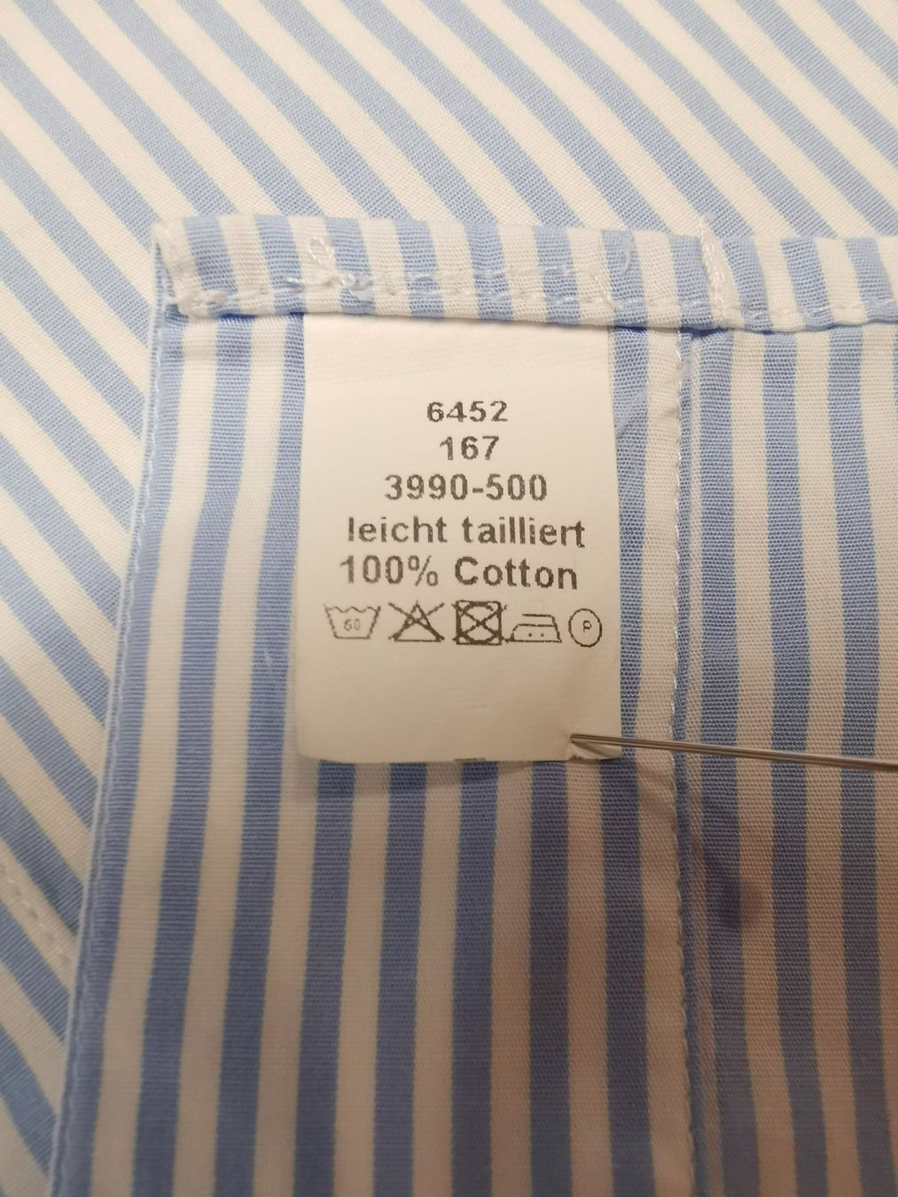 Camicie: Herrenhemd Kurzarm, hellblau-weiss gestreift, INVECE UOMO – Usato da Seuzach venduto da NaehdesignMirjam 4