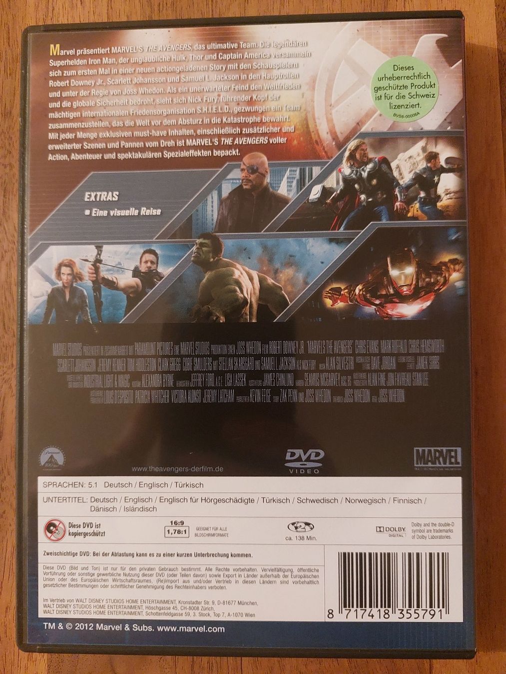 Alle DVDs: DVD - Marvel Avengers – Gebraucht aus Rheinfelden von FilmAuktion 1