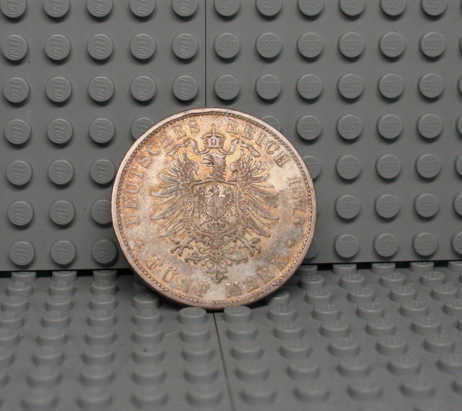 Tutti le monete: 5 Mark 1876 Karl König Württemberg – Usato da Arconciel venduto da breakout103 1