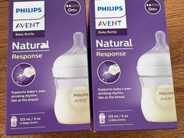 2x Philips Avent Natural Response Babyflasche 🍼 125ml – Neu