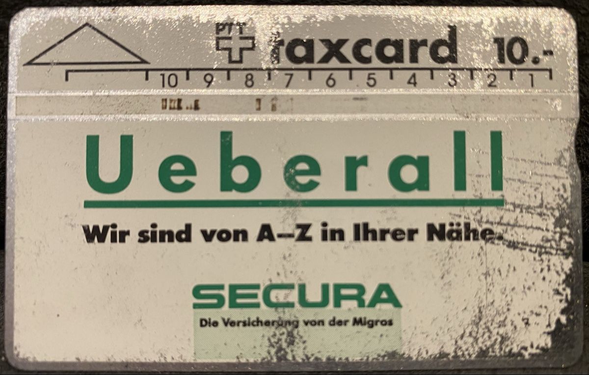 Schede telefoniche: P-taxcard – Difettoso da Lausanne venduto da babacard10