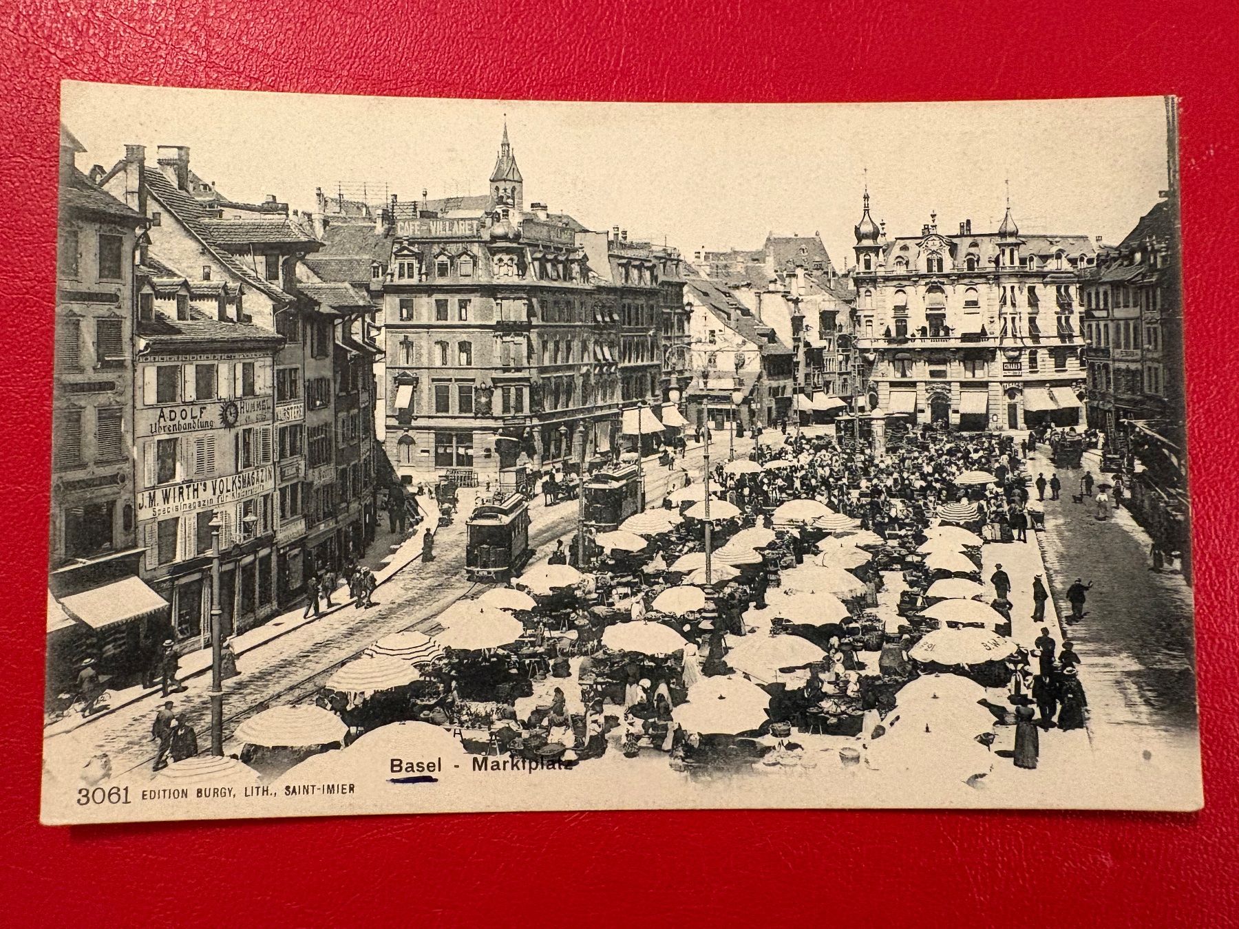 Cartoline postali: Basel - Marktplatz // Tram – Usato da St-Légier-La Chiésaz venduto da Theo005