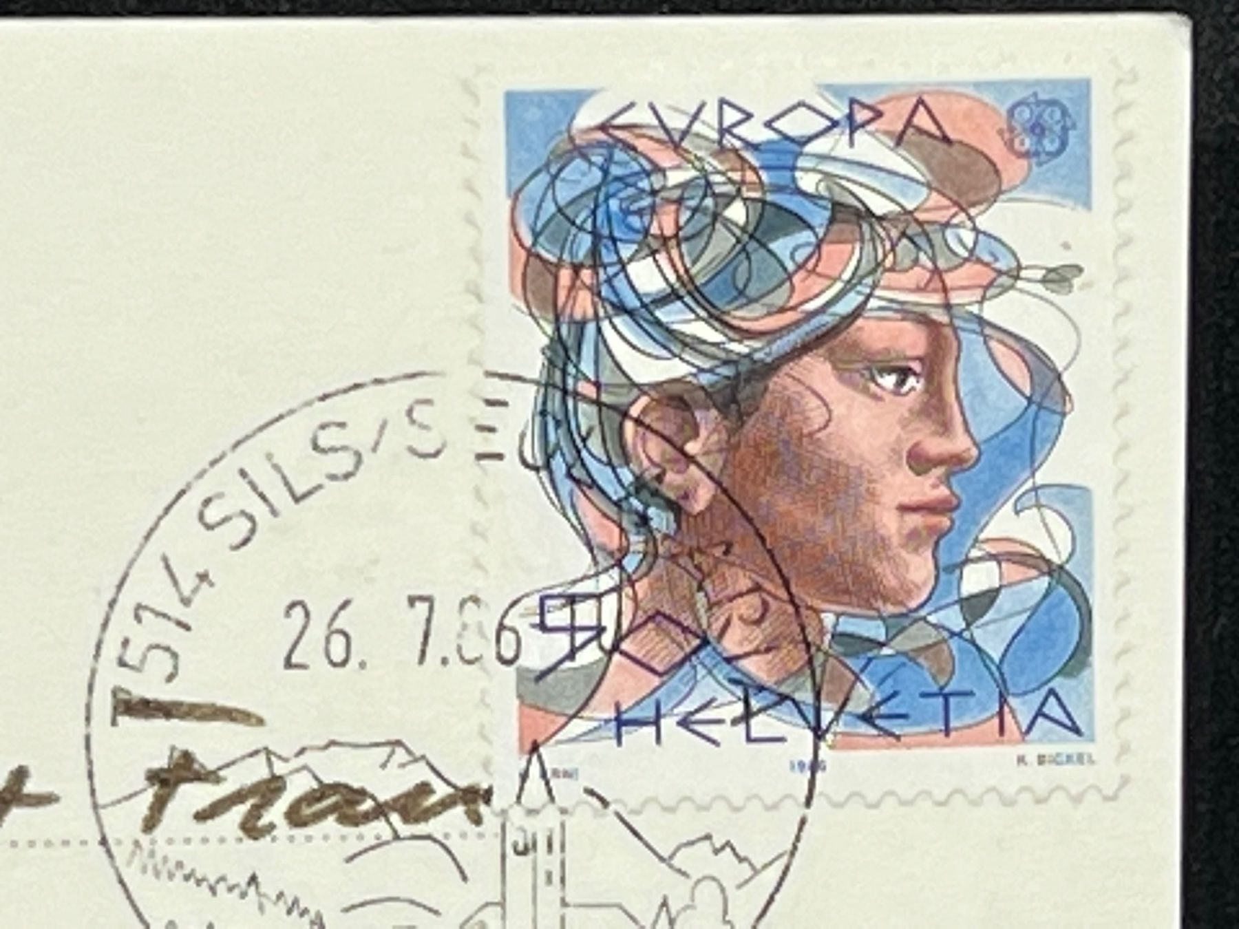 Cartoline postali: Sils-Maria, Oberengadin 1800 m.s.m. – Usato da Widnau venduto da Brusi9 1