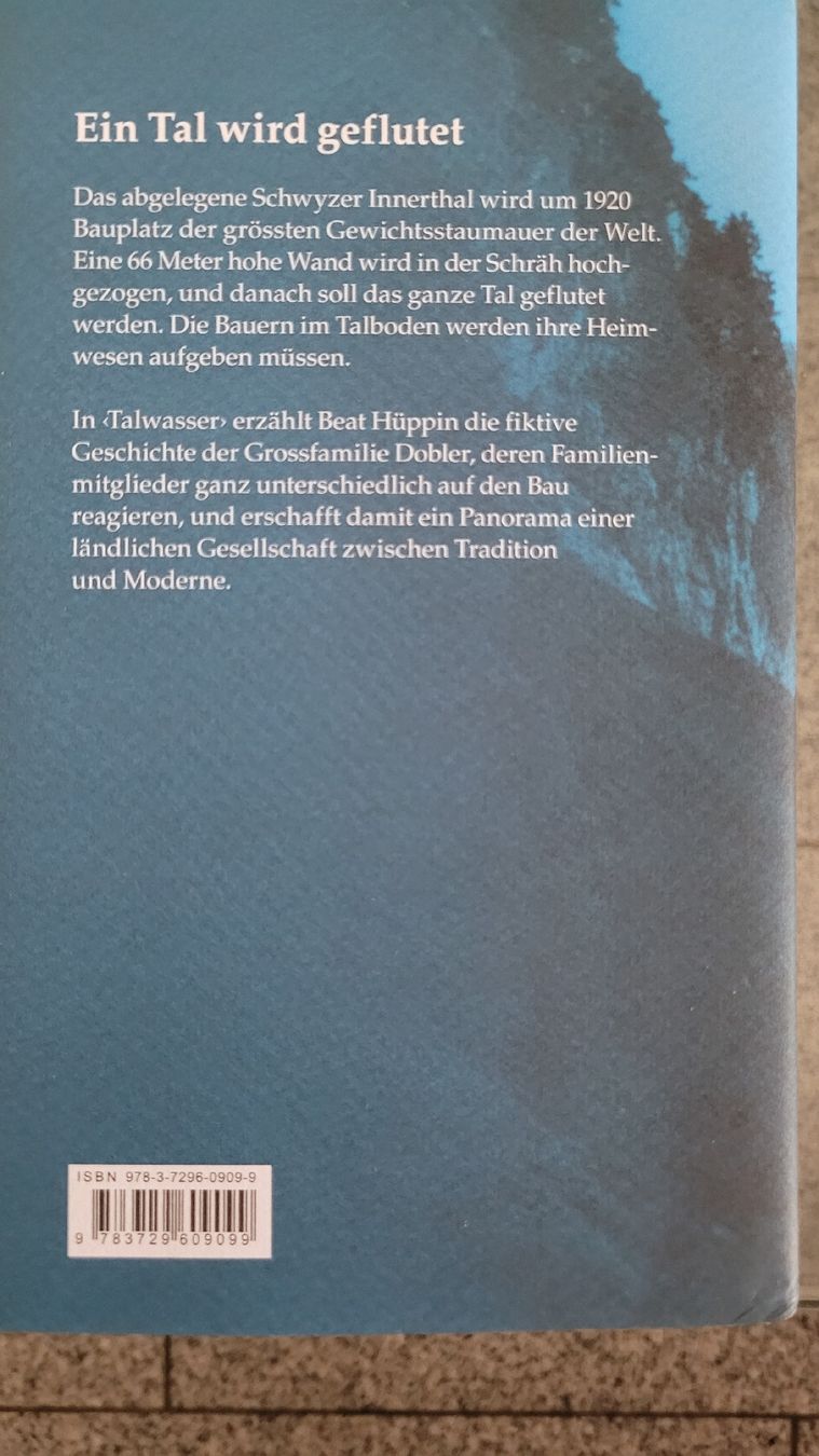 Bücher: Buch Talwasser Roman Beat Hüppin – Gebraucht aus Horgenberg von Klatschmohnmaria 1