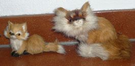 2 kleine Tier-Figuren Fuchs