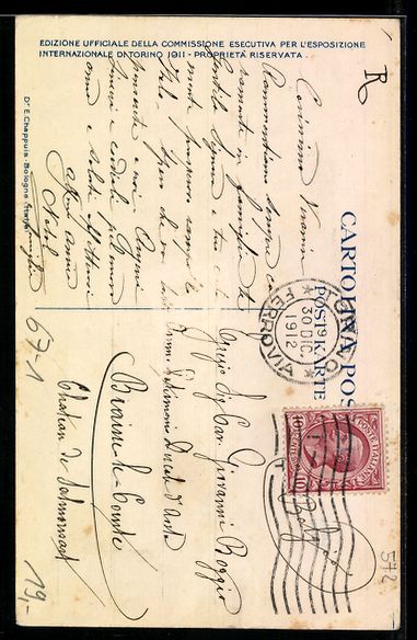 Cartoline postali: sign. A. de Karolis: Turin, Internationa – Usato da Berlin venduto da bartko-reher 1