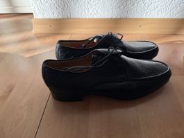 a. testoni Bologna Black Leather Shoes - Size 10 1/2
