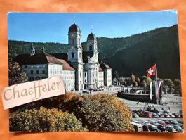 1970 Einsiedeln, Kloster von Norden gesehen.