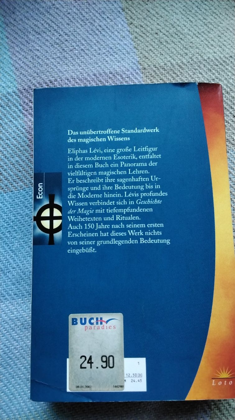 Bücher: Eliphas Lévi: Geschichte der Magie – Gebraucht aus Rothenburg von  1