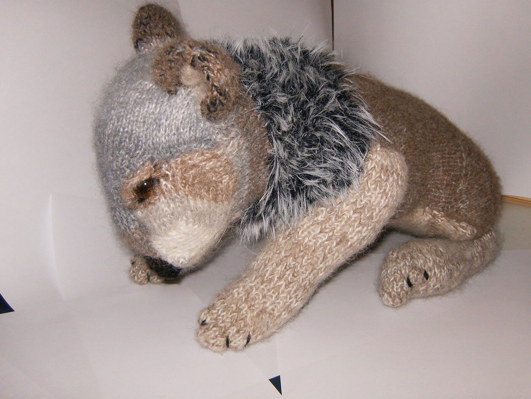 Puppen: Wolf gestrickt – Handarbeit – Einzelanfertigung – Gebraucht aus Liesberg von Mikado1965 1