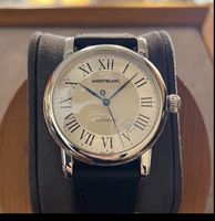 Montblanc Meisterstuck Automatic Watch Steel Black Strap