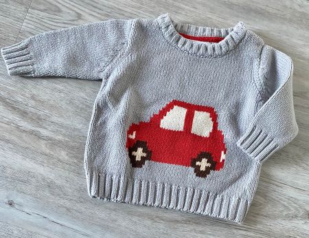 Gr 62 Auto Strick Pullover