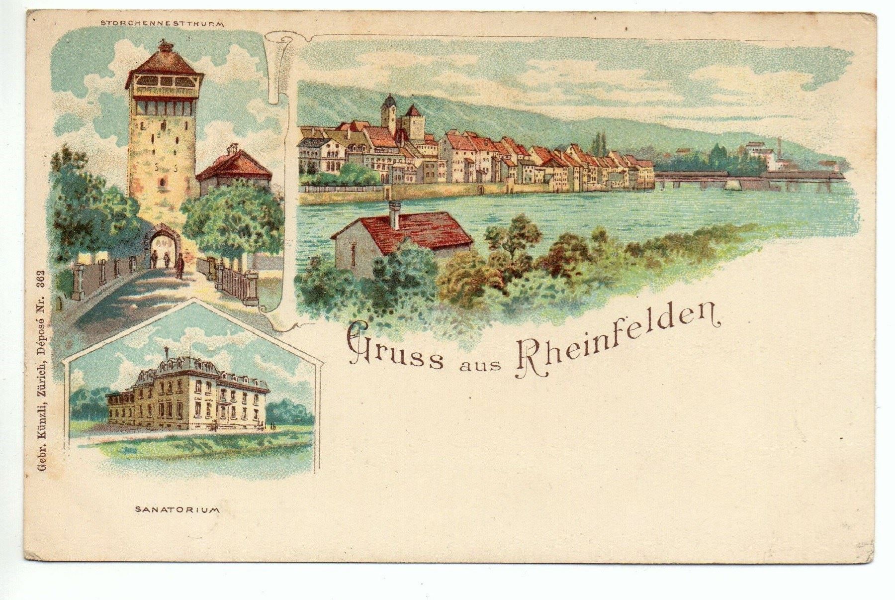 Ansichtskarten: LITHO Gruss aus RHEINFELDEN – Gebraucht aus Jona von philajona