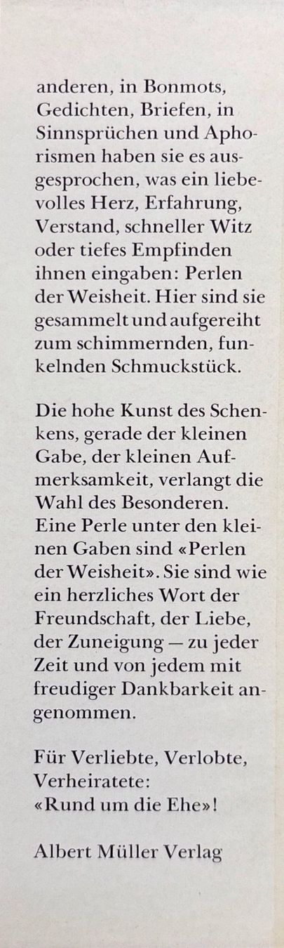 Libri: Perlen der Weisheit - Rund um die Ehe – Usato da Sarnen venduto da Livres 2