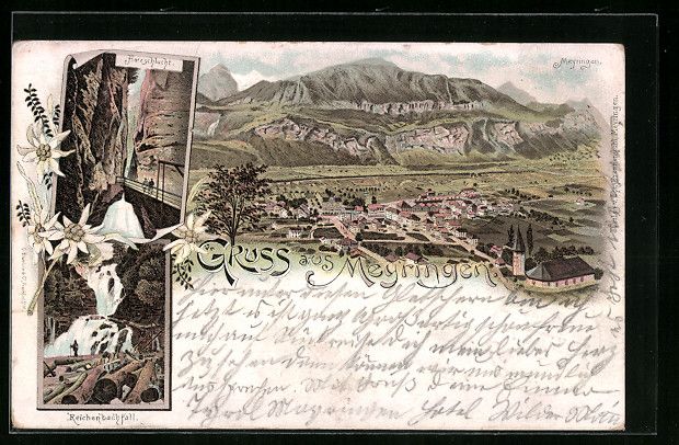 Ansichtskarten: Vorläufer-Lithographie Meyringen, Panor – Gebraucht aus Berlin von bartko-reher