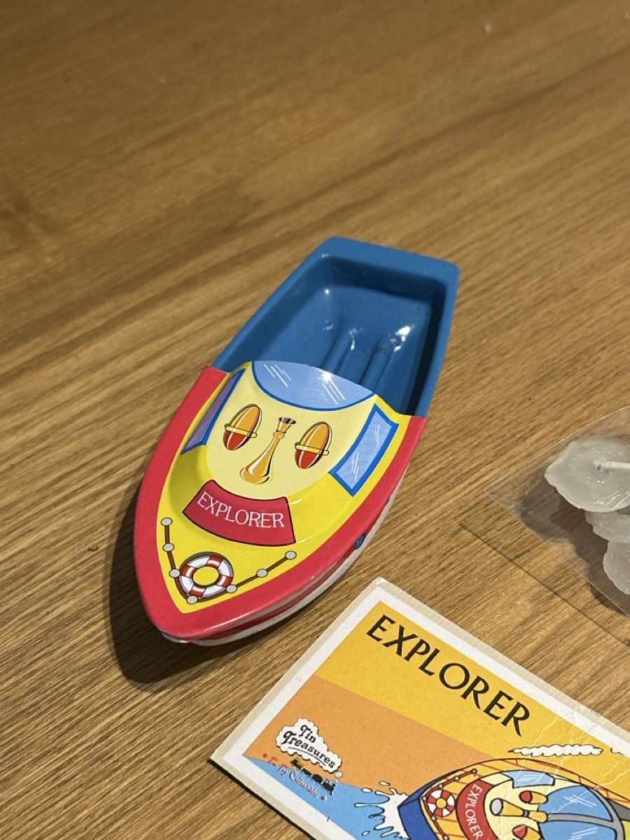 Jouets: Nostalgisches Blechspielzeug Boot - Explorer Schiff NEU – Neuf (Voir description) à Luzern par Fjus 2