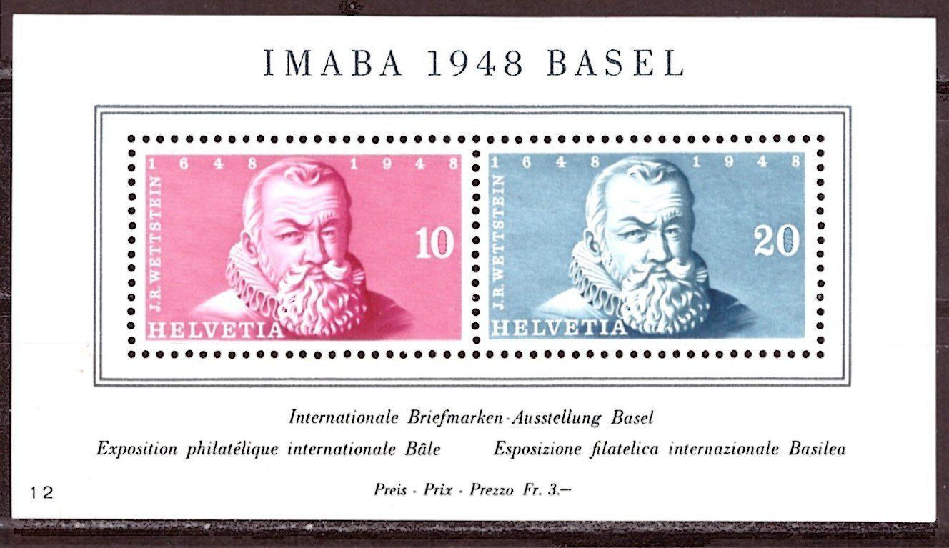 Alle Briefmarken: 3335) W31, Basel IMABA Sonderblock postfrisch Kt. 100.- – Gebraucht aus Baden von Eggi