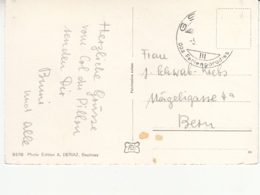 Cartoline postali: Les Diablerets ca. 1950 – Usato da Bürglen TG venduto da StampGraf 1