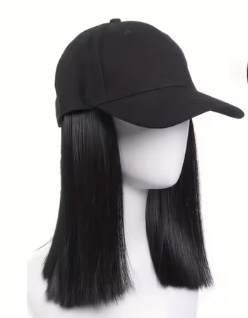 Perruque/casquette cheveux 25 cm raide neuve