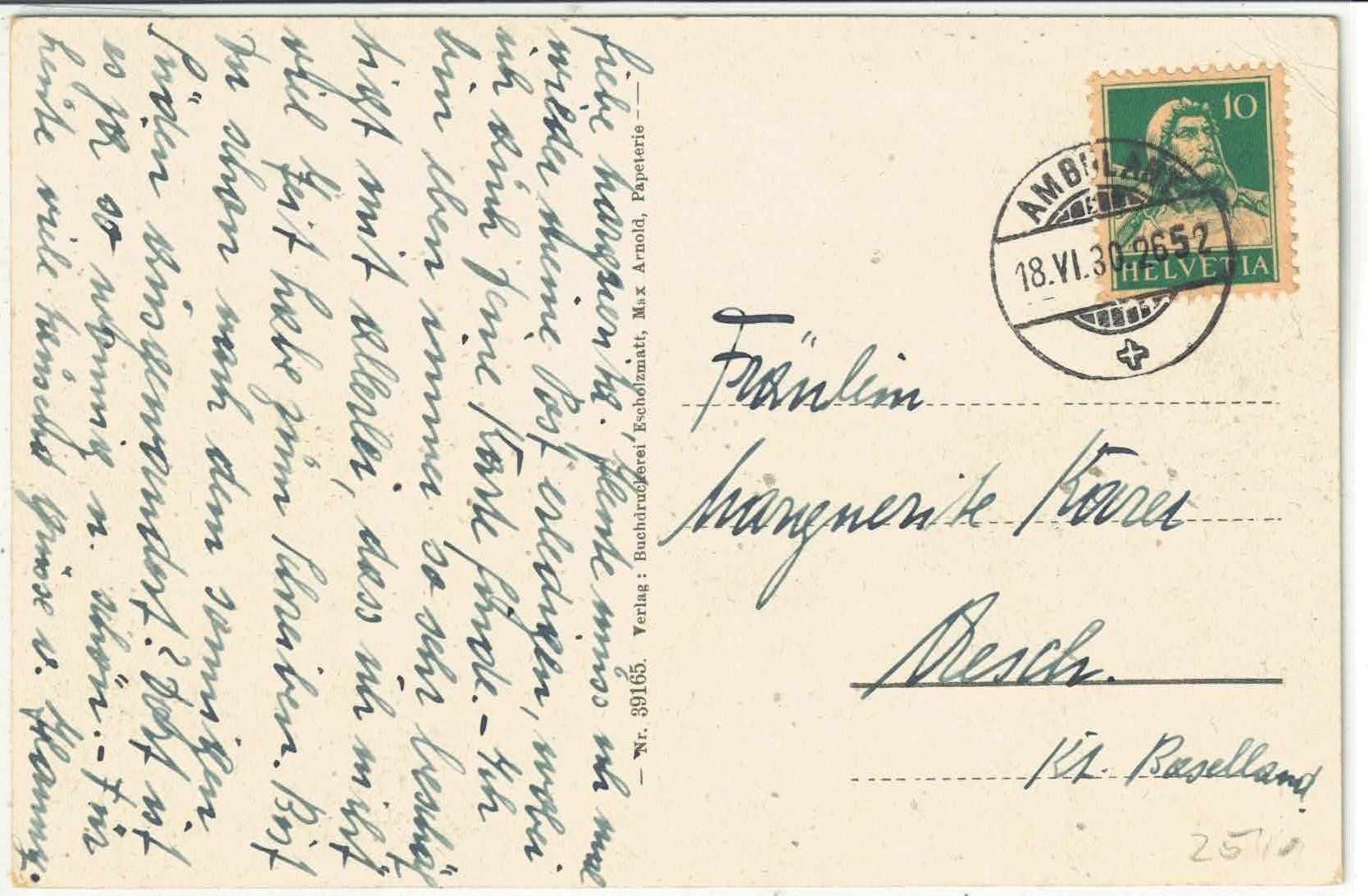 Cartoline postali: Escholzmatt - Generalansicht - coloriert – Usato da Ettingen venduto da Kartenplanet 1