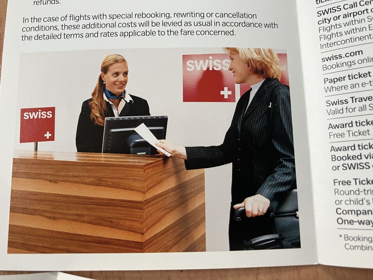 Swissair Documenti: 4 x Swiss International Leaflets – Usato da Zürich venduto da Classic_Collection_Zurich 2