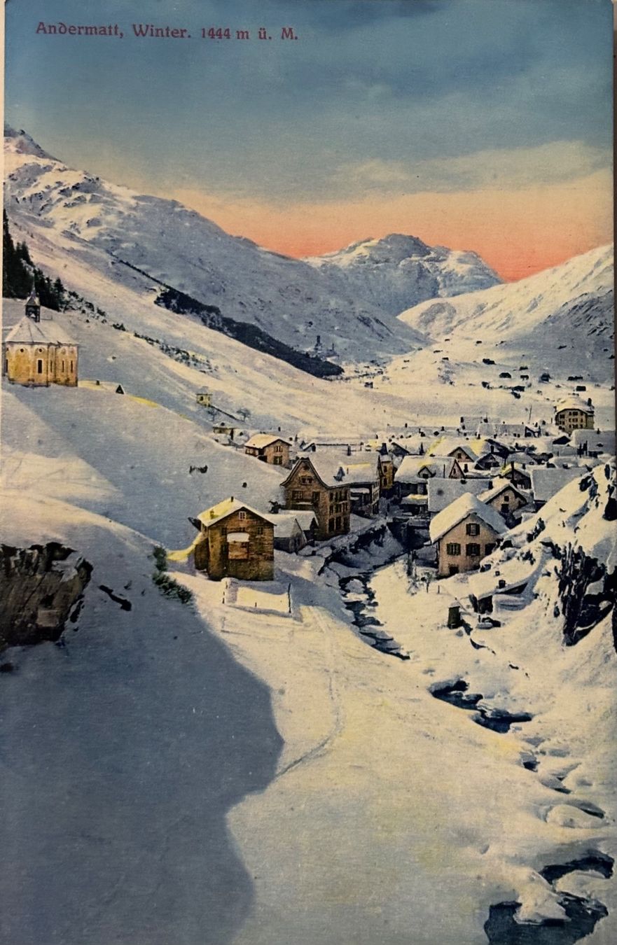 Ansichtskarten: Andermatt im Winter – Gebraucht aus Frauenfeld von Merk52