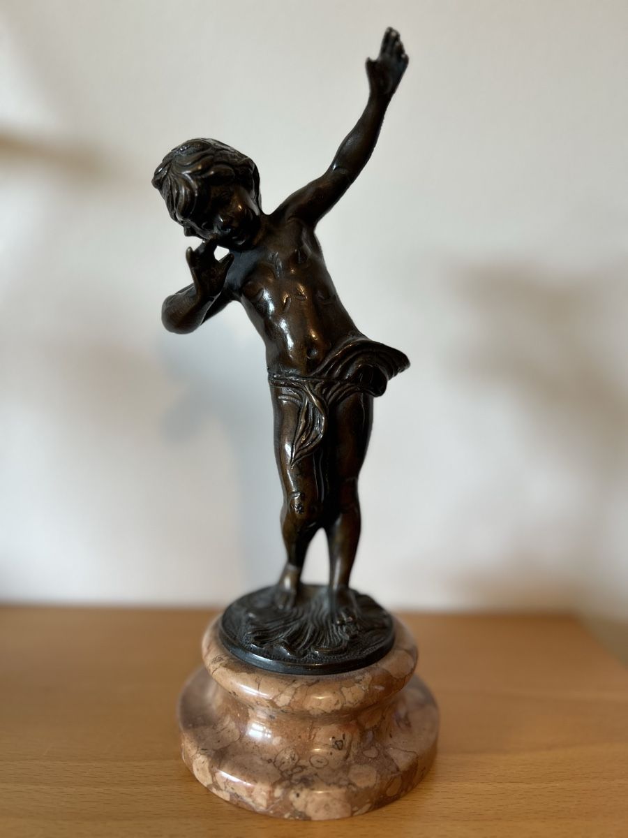 Figuren: Bronze Cherub Statue on Marble Base - Great Find! – Gebraucht aus Bogis-Bossey von jhenckaerts